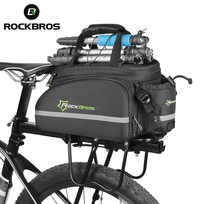 

ROCKBROS Bicycle Carrier Bag MTB Bike Rack Bag Trunk Pannier Cycling Multifunctional Large Capacity Travel Bag With Rain Cover