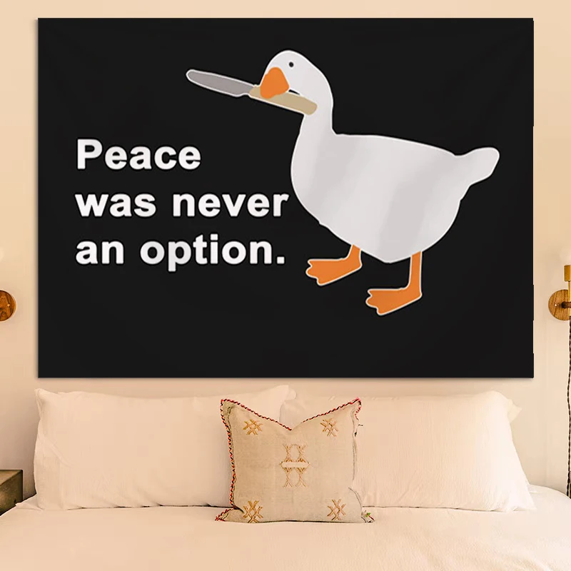 

Tapestry on the Wall Art Peace Was Never An Option Home Decoration Accessories Kawaii Room Decor Aesthetic Tapestries Headboards