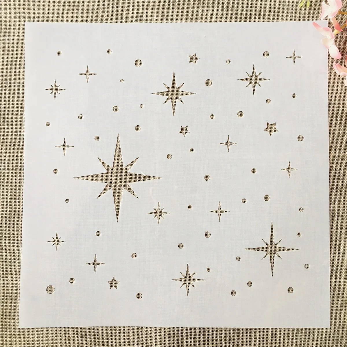 30*30cm Stars Texture DIY Layering Stencils Wall Painting Scrapbook Coloring Embossing Album Decorative Template
30*30cm Stars Texture DIY Layering Stencils Wall Painting Scrapbook Coloring Embossing Album Decorative Template