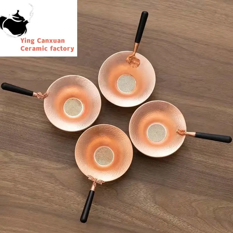 

Pure Copper Tea Funnel Mesh Tea Compartment Tea Strainer Kung Fu Tea Utensils Tea Filter Tea Making Device Japanese Style