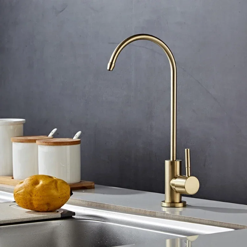 304 Stainless Steel Golden Water Purifier Faucet European Style Drinking Water Fine Water Faucet Household Single Cold
304 Stainless Steel Golden Water Purifier Faucet European Style Drinking Water Fine Water Faucet Household Single Cold