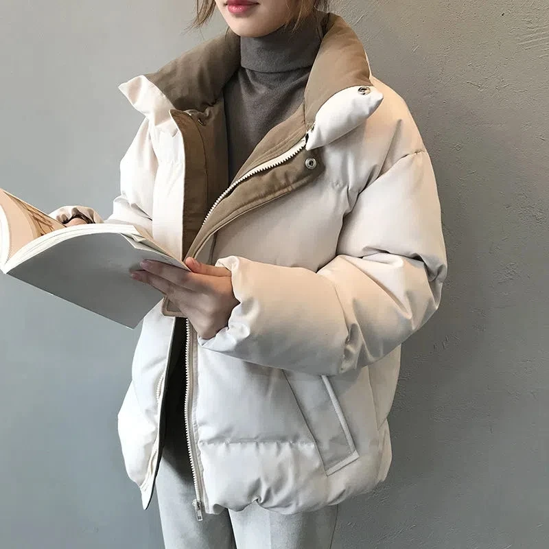 2022 Women's Winter Jacket Streetwear Zipper Straight Cotton Coat Solid Padded Coat New Warm Femme Parkas Beige Women parkas
2022 Women's Winter Jacket Streetwear Zipper Straight Cotton Coat Solid Padded Coat New Warm Femme Parkas Beige Women parkas