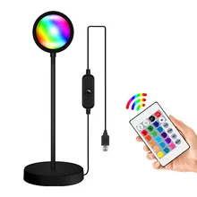 16 Colors Sunset Projector Lamp USB Remote Control Rainbow Atmosphere LED Night Lights Background Bedroom Decoration Photography
16 Colors Sunset Projector Lamp USB Remote Control Rainbow Atmosphere LED Night Lights Background Bedroom Decoration Photography