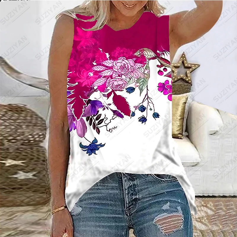 Summer Fashion New Women's Sleeveless Tank Top Gradient Flower T-shirt 3D Printed Beach Loose Casual Style Women's Pullover Top
Summer Fashion New Women's Sleeveless Tank Top Gradient Flower T-shirt 3D Printed Beach Loose Casual Style Women's Pullover Top