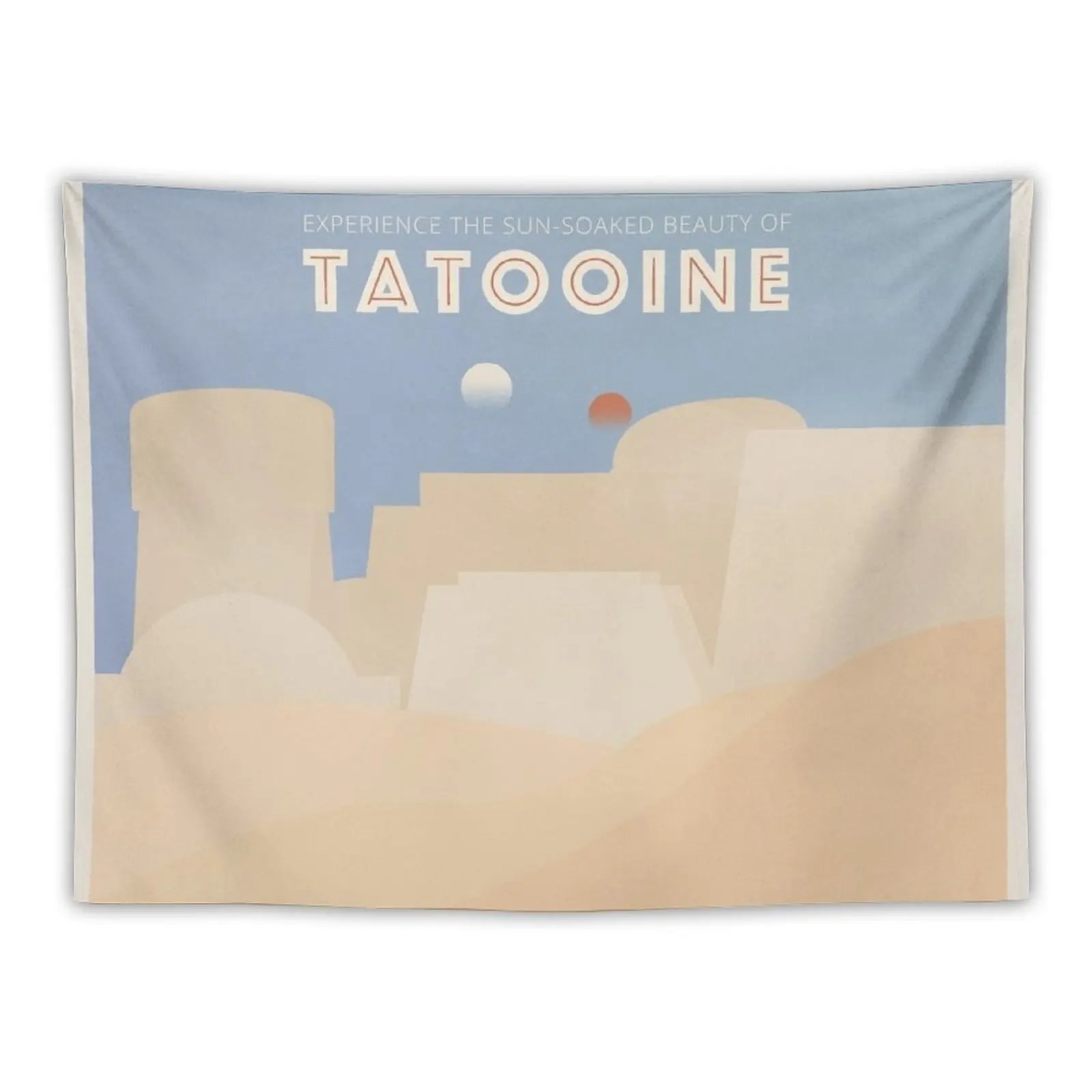 

Galactic Travel - Tatooine Tapestry Wall Decor Cute Decor Decoration For Bedroom Room Decorating Aesthetic Tapestry