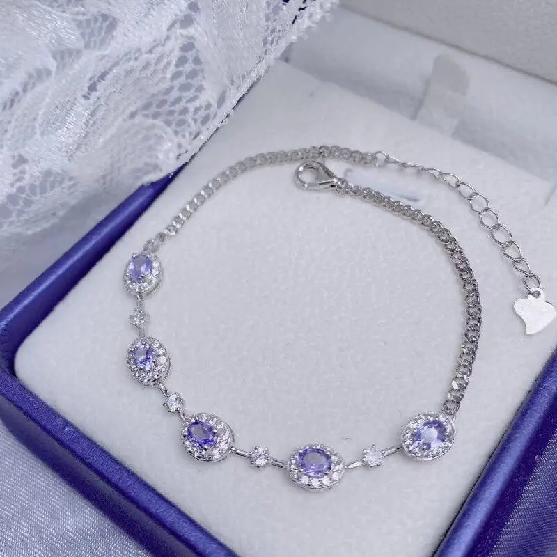 Best Seller Bracelet Fashion Silver Bracelet Jewelry With Natural Tanzanite Gemstone 3*4mm For Gift Wedding Party Banquet Dating
Best Seller Bracelet Fashion Silver Bracelet Jewelry With Natural Tanzanite Gemstone 3*4mm For Gift Wedding Party Banquet Dating
