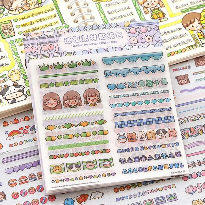10 Sheets Cute Cartoon Border Stickers Kawaii Stationery DIY Scrapbooking Journal Planner Notebook Decorations Label Tag Sticker
10 Sheets Cute Cartoon Border Stickers Kawaii Stationery DIY Scrapbooking Journal Planner Notebook Decorations Label Tag Sticker