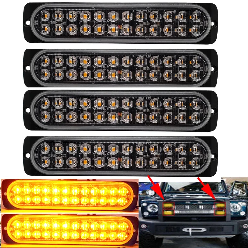 amber Light Flasher 24 LED 72W Ultra-thin Strobe Light Car Motorcycle Truck Side Emergency Warning Flashing Lamp Truck Trailers
amber Light Flasher 24 LED 72W Ultra-thin Strobe Light Car Motorcycle Truck Side Emergency Warning Flashing Lamp Truck Trailers