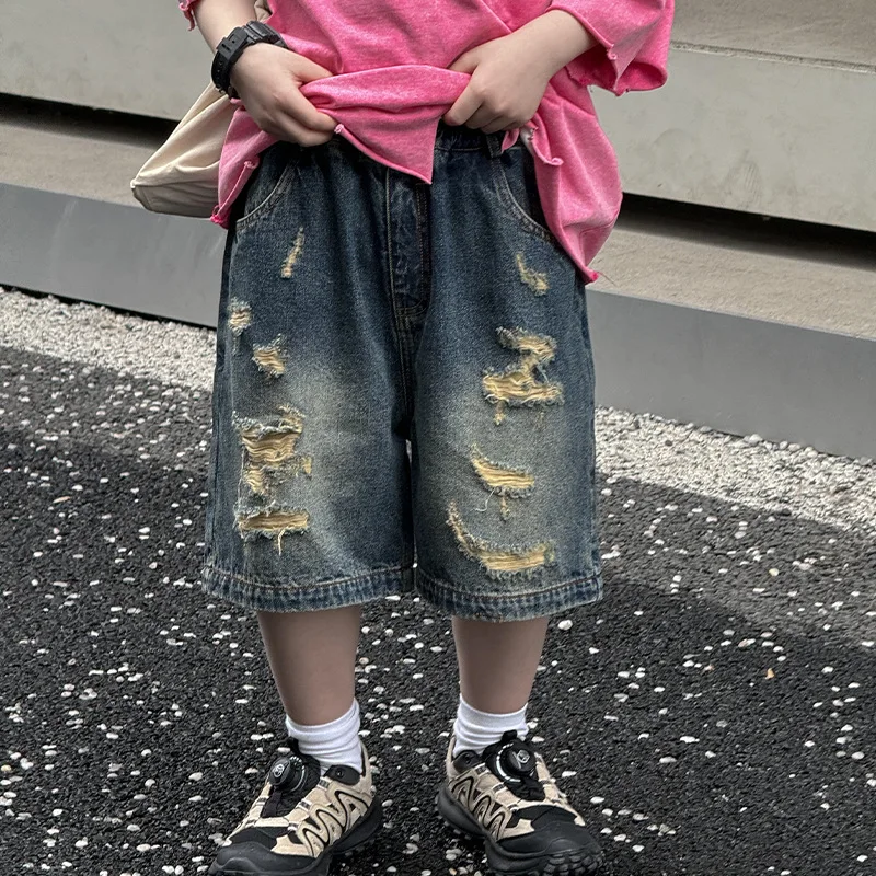 Children Clothing Kids Fashion Personality All Match Denim Shorts 2024 Summer New Boys Korean Style Loose Vintage Denim Shorts
Children Clothing Kids Fashion Personality All Match Denim Shorts 2024 Summer New Boys Korean Style Loose Vintage Denim Shorts