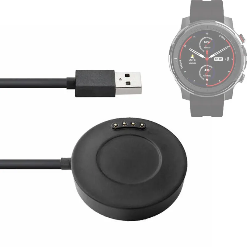 

USB Dock Charger Adapter Base for Xiaomi Huami Amazfit Stratos 3 A1928 Sport Smart Watch Charging Cable Cradle Cord