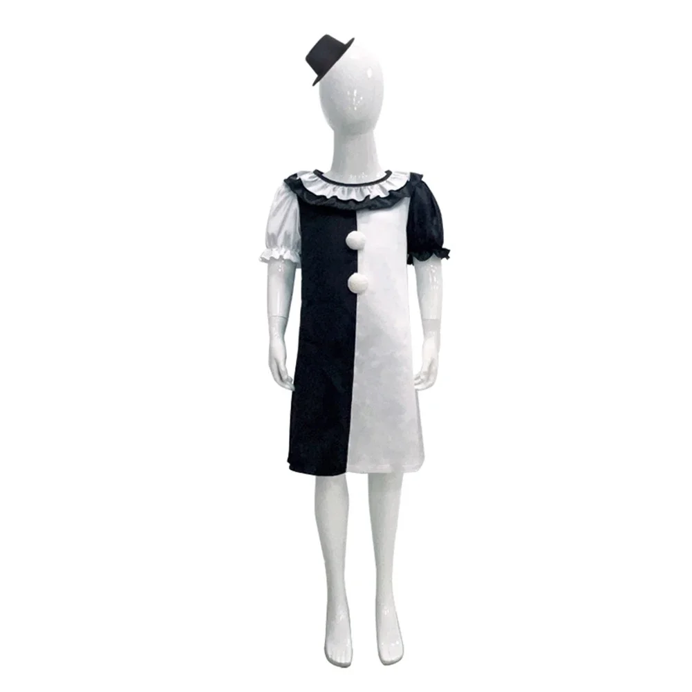 Kids Children Terrifier 2 Art the Clown Cosplay Costume Boys Girls Jumpsuit Hat Mask Outfits Halloween Carnival Party Suit 
Kids Children Terrifier 2 Art the Clown Cosplay Costume Boys Girls Jumpsuit Hat Mask Outfits Halloween Carnival Party Suit