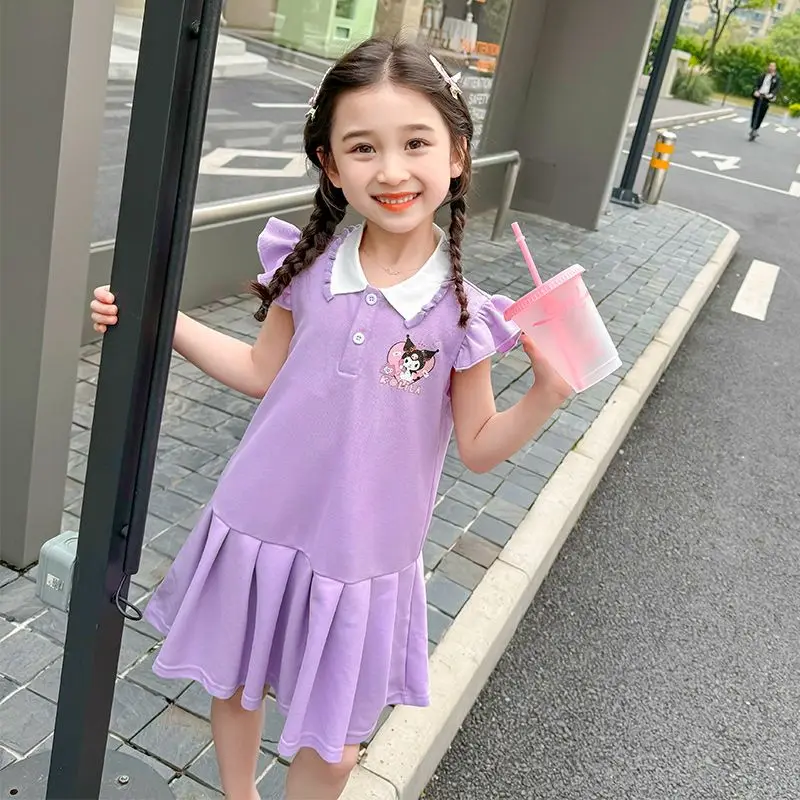 Bew Kuromi My Melody Girls Polo Dress Sanrio Kawaii Anime Summer Sweet Cute Princess Dress Cartoon Babys Clothes Gift for Kids
Bew Kuromi My Melody Girls Polo Dress Sanrio Kawaii Anime Summer Sweet Cute Princess Dress Cartoon Babys Clothes Gift for Kids