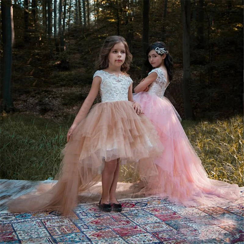 Lovely Ball Gown Flower Girl Dress For Wedding Party Gown High-Low Tulle Kid Birthday Princess Dresses First Communion Gowns
Lovely Ball Gown Flower Girl Dress For Wedding Party Gown High-Low Tulle Kid Birthday Princess Dresses First Communion Gowns
