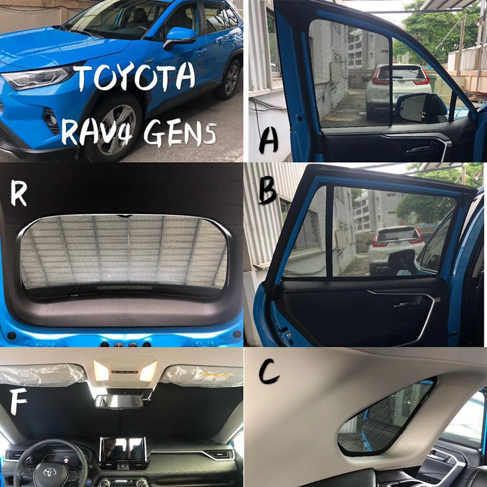 

Для Toyota RAV4 RAV 4 XA50 2019-2024 Магнитная задняя сторона автомобиля, солнцезащитный козырек на детское окно, переднее лобовое стекло, занавеска от солнца, козырек