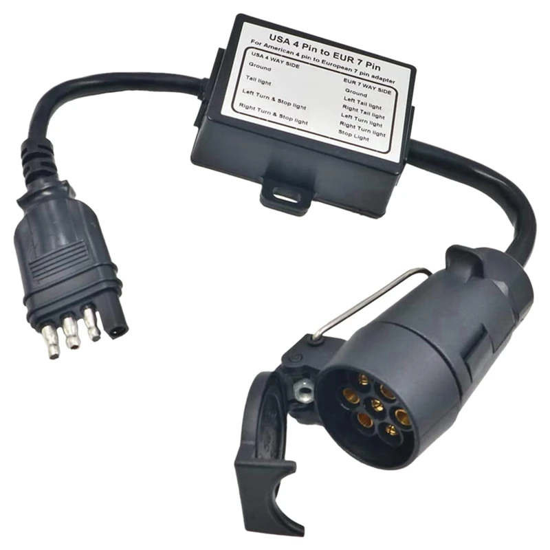 5X US To Europe Trailer Light Converter 4 Way Flat Socket (American Vehicle) To 7 Way Round Socket (European Trailer)
5X US To Europe Trailer Light Converter 4 Way Flat Socket (American Vehicle) To 7 Way Round Socket (European Trailer)