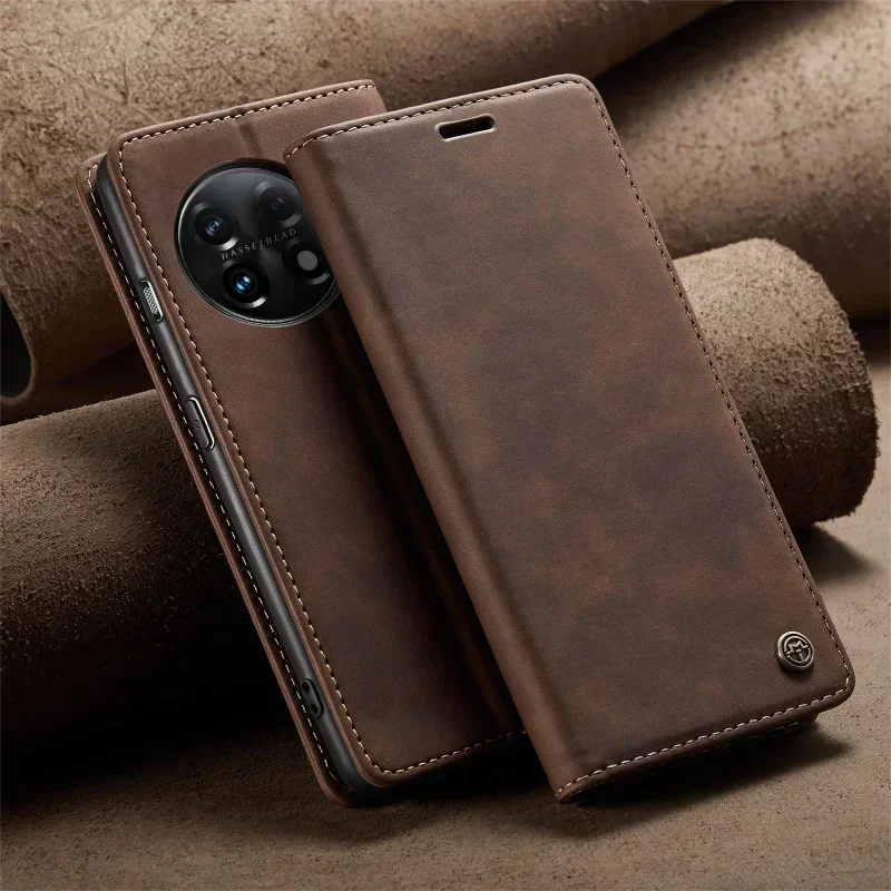 

Magnetic Closure Classic Leather Flip Wallet Case for Oneplus 11 Nord 8 7 Pro 8T Card Slot Shockproof Protective Cover Kickstand
