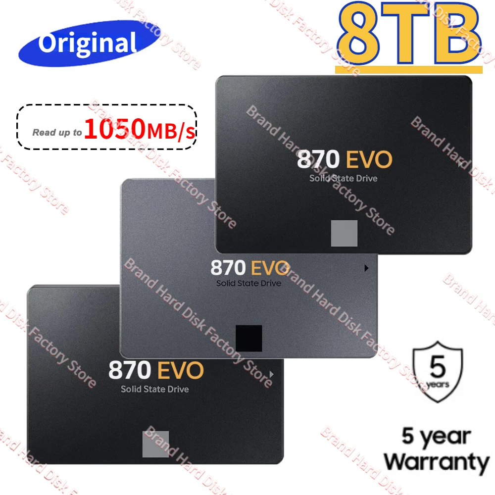 

Brand SSD 870 EVO QVO 250G Internal Solid State Disk 1T 2T 4T HDD Hard Drive 860 PRO SATA 3 2.5 for Laptop HDD Computer ps5