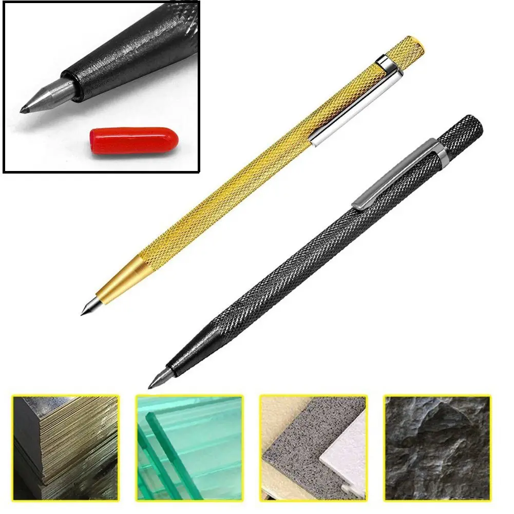 2pcs Diamond Metal Marker Engraving Pen Tungsten Steel Alloy Tile Cutting Pen For Glass Ceramic Metal Wood Engraving Hand Tools
2pcs Diamond Metal Marker Engraving Pen Tungsten Steel Alloy Tile Cutting Pen For Glass Ceramic Metal Wood Engraving Hand Tools