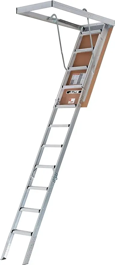 

Aluminum Attic Ladder w/Aluminum Frame, 375 lbs Capacity, 22 1/2” x 54", Type IAA, AP2240MS