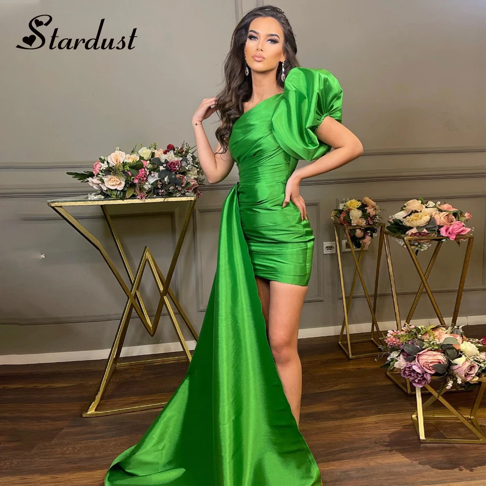 Stardust Fashionable Mini Homecoming Dresses for Girls One Shoulder Pleat Lacing Up Robes De Soiree Saudi Arabia Custom Made
Stardust Fashionable Mini Homecoming Dresses for Girls One Shoulder Pleat Lacing Up Robes De Soiree Saudi Arabia Custom Made