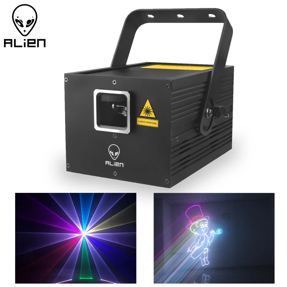 

ALIEN ILDA 2W RGB Animation Beam Scanner Stage Laser Light Projector DJ Disco Bar Club Party Dance Wedding Xmas Effect Show Lamp