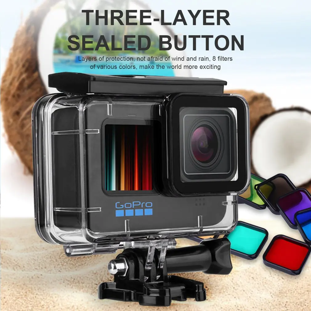 Black Waterproof Housing Case Touch Screen Back Door For Gopro Hero 9 10 Underwater Box For Go Pro Hero 7 6 5 Camera Accessories
Black Waterproof Housing Case Touch Screen Back Door For Gopro Hero 9 10 Underwater Box For Go Pro Hero 7 6 5 Camera Accessories