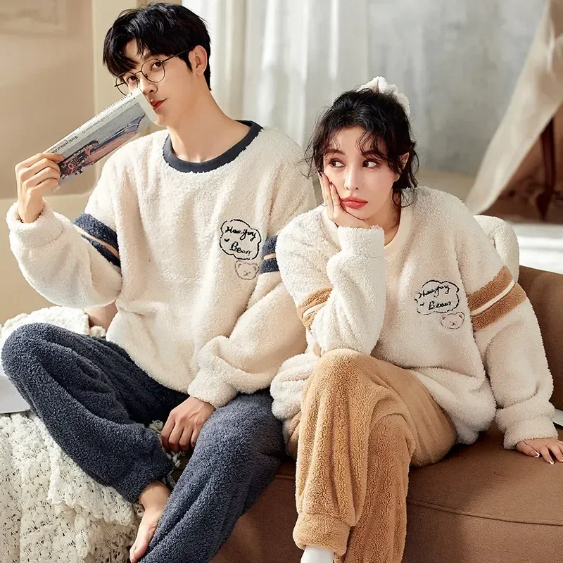 Coral Women Pijama Fleece Nightwear Pajamas Men Warm Thicken Sleepwear Feminino Matching And Inverno Couples Flannel for Winter
Coral Women Pijama Fleece Nightwear Pajamas Men Warm Thicken Sleepwear Feminino Matching And Inverno Couples Flannel for Winter