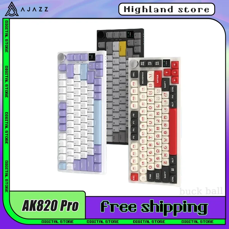 Клавиатура Ajazz AK820Pro Беспроводная механическая, 3 режима, 2,4 ГГц, Bluetooth, RGB-подсветка
Клавиатура Ajazz AK820Pro Беспроводная механическая, 3 режима, 2,4 ГГц, Bluetooth, RGB-подсветка