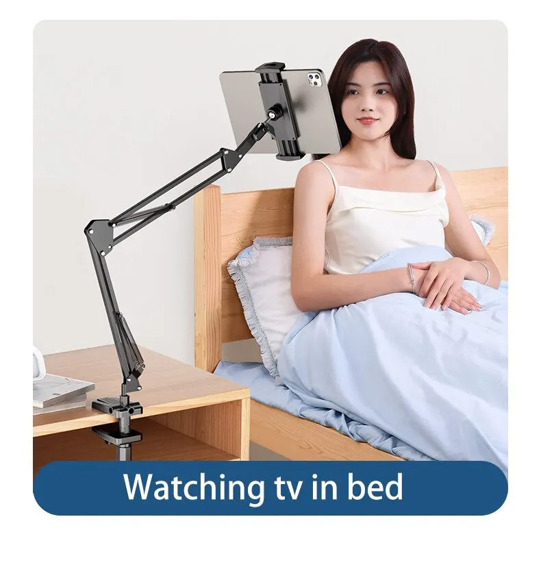 Tablet Stand Rotatable Phone Stand Long Arm Metal 180° Adjustable Holder for iPad Pro, Mini Air Xiaomi Tablet Compatible 4-12.9 inches 15 Mallzona S738a95594c8e44e9a62893047e6067e75 Tablet Stand Rotatable Phone Stand Long Arm Metal 180° Adjustable Holder for iPad Pro, Mini Air Xiaomi Tablet Compatible 4-12.9 inches Mallzona