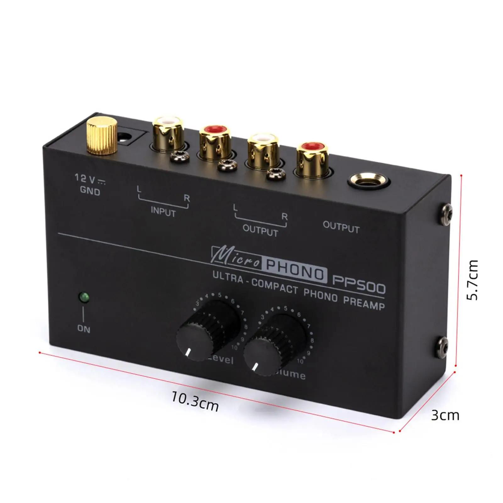 

Phono Turntable Preamp Phonograph Preamp Digital Audio 1/4" TRS Low Noise Record Player Preamp for Amplifiers Computers Speakers