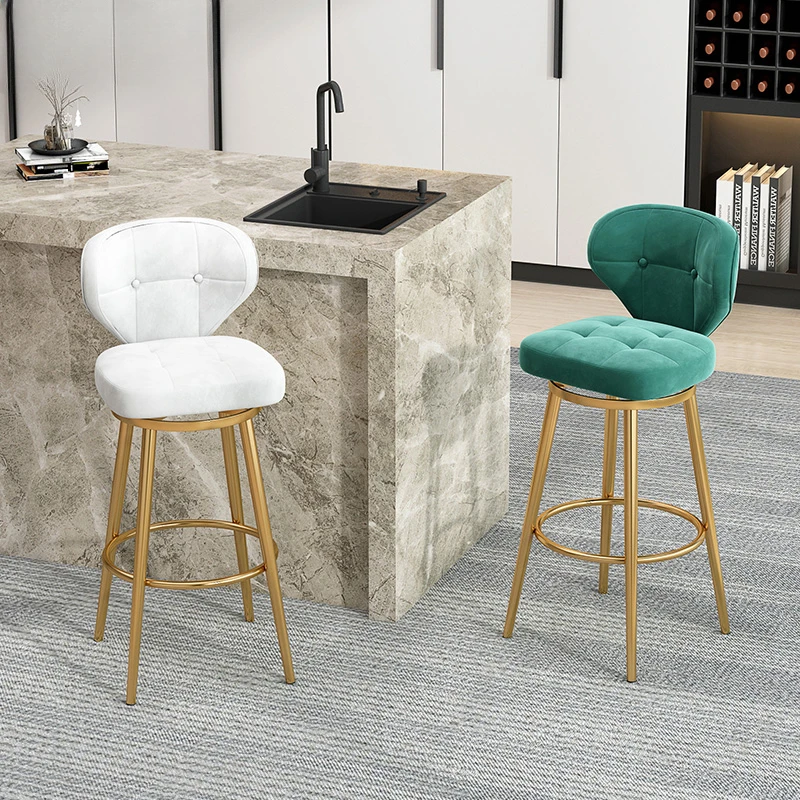 Minimalist Rotating Nordic Bar Stools Reception Manicure Island Kitchen Counter Stools Luxury Backrest Cadeiras Furniture XR50BY
Minimalist Rotating Nordic Bar Stools Reception Manicure Island Kitchen Counter Stools Luxury Backrest Cadeiras Furniture XR50BY