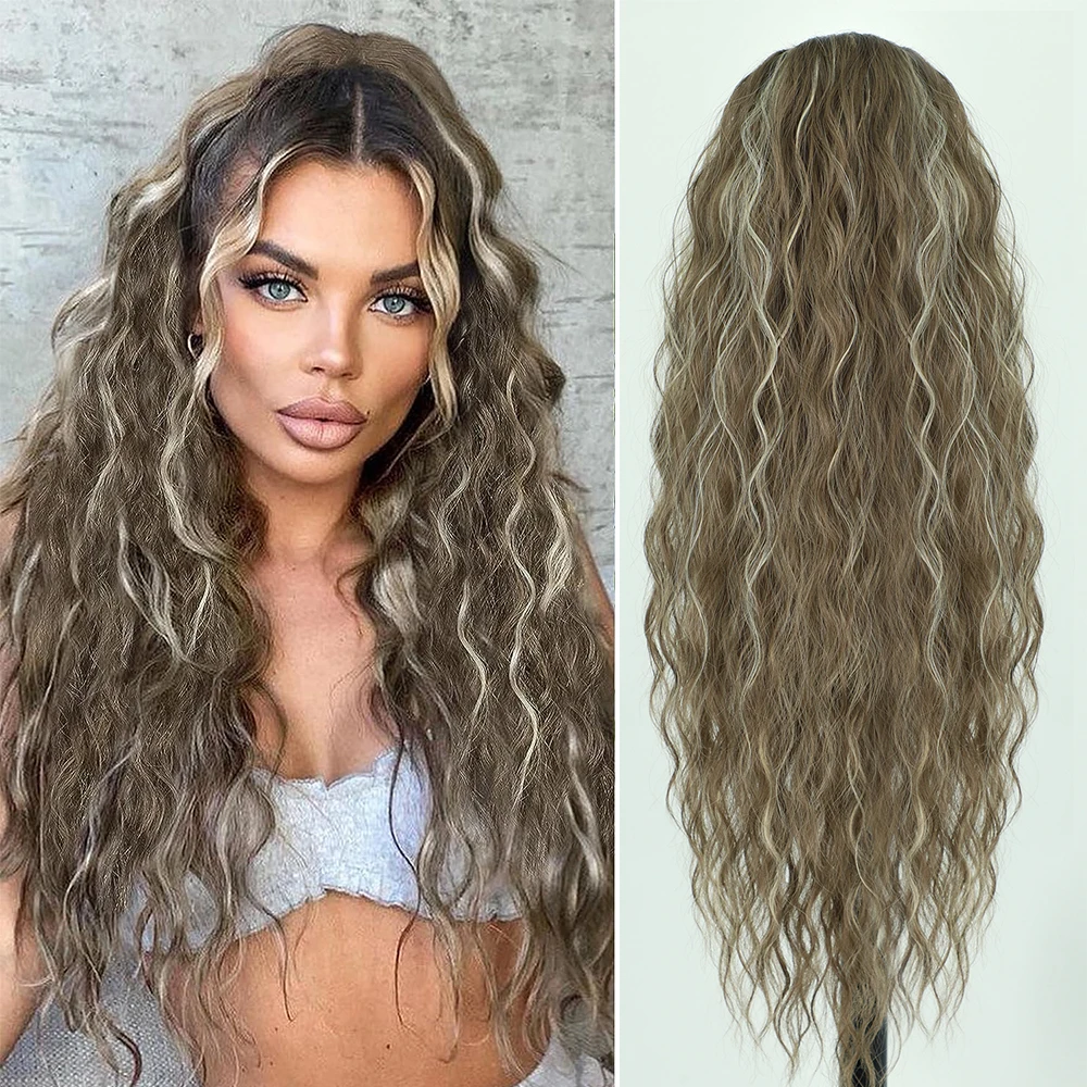 Long Clip In Ponytail Water Wave Drawstring Ponytail Natural Hair Extensions for Women Synthetic Fake Pony Tail Hair Pieces
Long Clip In Ponytail Water Wave Drawstring Ponytail Natural Hair Extensions for Women Synthetic Fake Pony Tail Hair Pieces