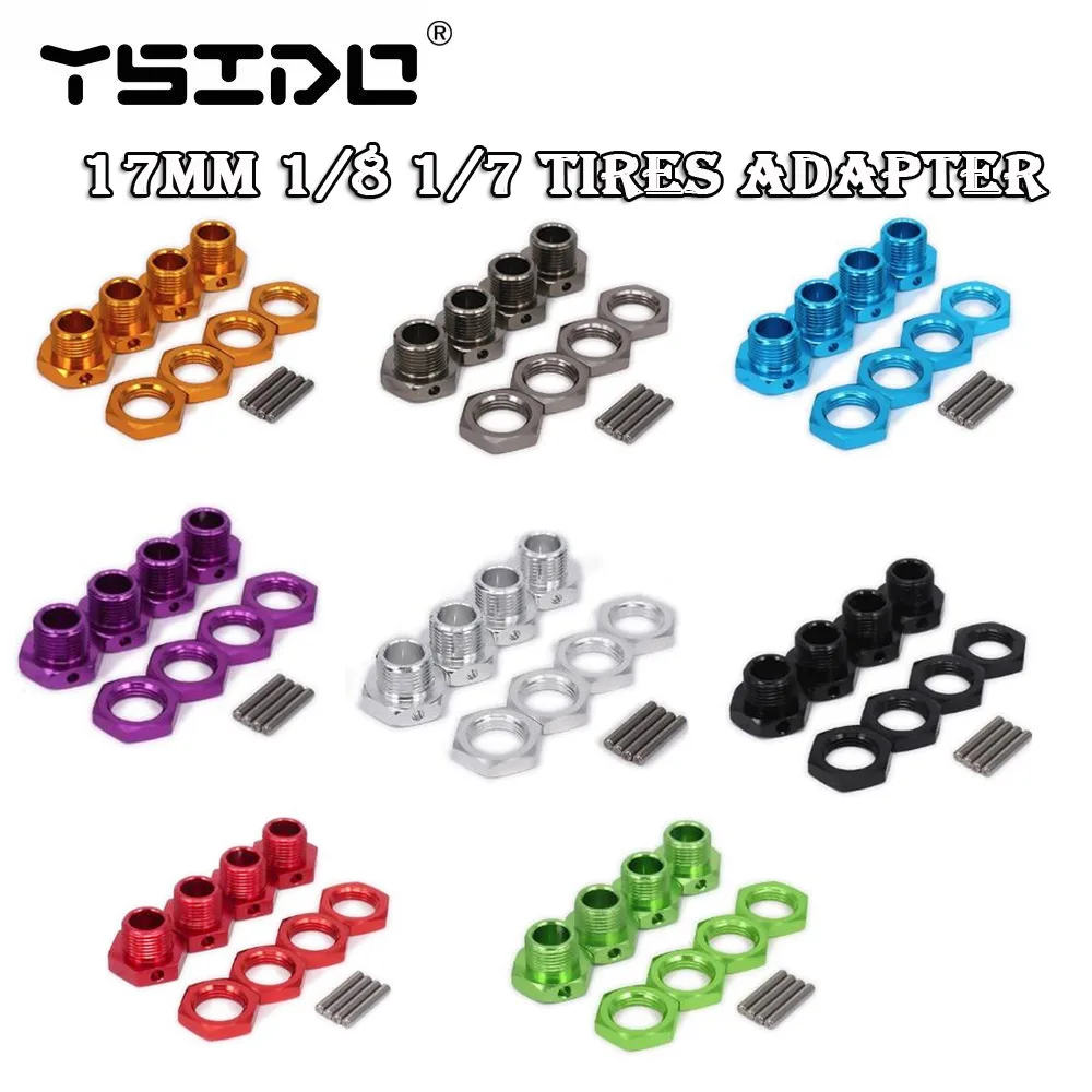YSIDO 4PCS Aluminum 17mm Hex Wheel Nuts Adapter for 1/8 1/7 Summit E-Revo ARRMA Buggy HSP 94762 94081 RC Car
YSIDO 4PCS Aluminum 17mm Hex Wheel Nuts Adapter for 1/8 1/7 Summit E-Revo ARRMA Buggy HSP 94762 94081 RC Car