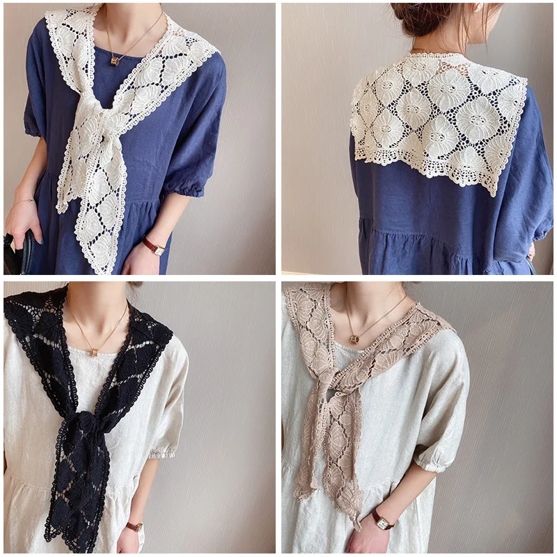 Sitonjwly Linen Fake Collars Shawl Women Knitted Scarf Embroidered False Collar Decor Hollow Weave Sleeves Detachable Collar
Sitonjwly Linen Fake Collars Shawl Women Knitted Scarf Embroidered False Collar Decor Hollow Weave Sleeves Detachable Collar