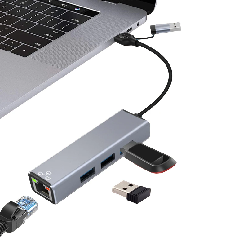 Nku Type-C USB 3.0 2.0 Splitter Docking Hub To RJ45 100Mbps Ethernet Adapter External NIC Network Card for Laptop Desktop Tablet
Nku Type-C USB 3.0 2.0 Splitter Docking Hub To RJ45 100Mbps Ethernet Adapter External NIC Network Card for Laptop Desktop Tablet
