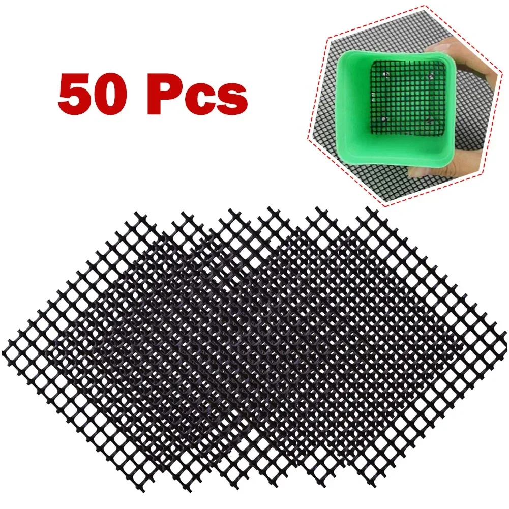 50pcs Pot Hole Mesh Pad Mat Grid Square Drainage Hole Screen For Pot Bottom Prevent Soil Loss Bonsai Flower Plant Gardening Tool
50pcs Pot Hole Mesh Pad Mat Grid Square Drainage Hole Screen For Pot Bottom Prevent Soil Loss Bonsai Flower Plant Gardening Tool