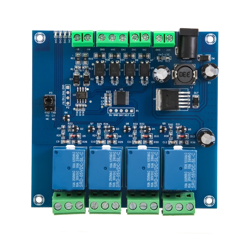 Modbus RTU 4 Way Relay Module 7-24V Relay Module Switch RS485/TTL Input And Output With Anti Reverse Protection
Modbus RTU 4 Way Relay Module 7-24V Relay Module Switch RS485/TTL Input And Output With Anti Reverse Protection