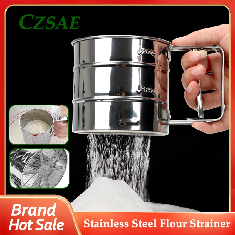 Stainless Steel Flour Strainer Vibrating Sieve Cup Powder Sieve Home Baking Sieve Strainer Kitchen Gadget Cake Sugar Mesh Sieve
Stainless Steel Flour Strainer Vibrating Sieve Cup Powder Sieve Home Baking Sieve Strainer Kitchen Gadget Cake Sugar Mesh Sieve