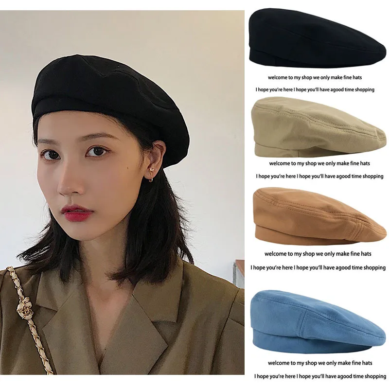 Black Beret Female Korean Version All-Match Spring Thin Cute Painter Hat British Retro Cap Summer
Black Beret Female Korean Version All-Match Spring Thin Cute Painter Hat British Retro Cap Summer
