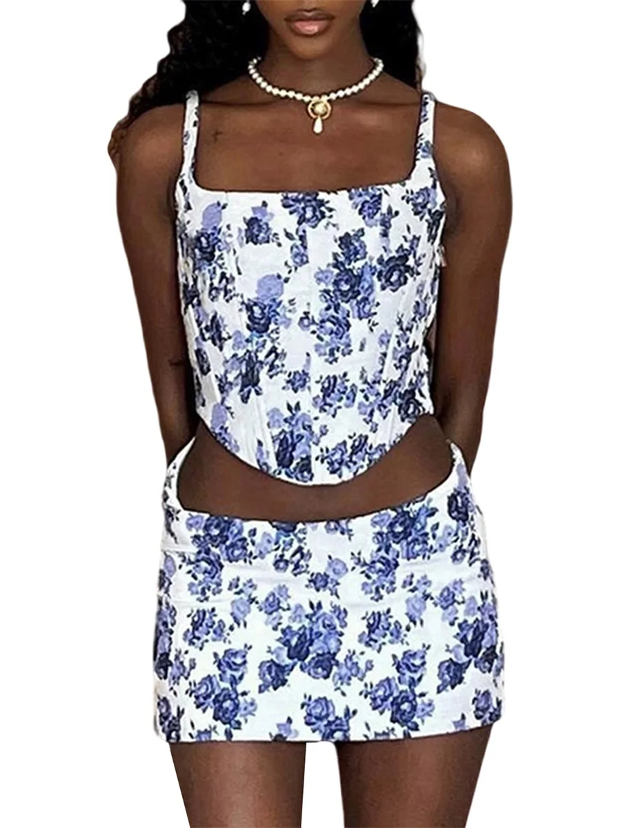 Y2K Style 2 Piece Outfit for Women Sexy Crop Tops and Bodycon Mini Skirts Set Low Waist Party Clubwear for Summer
Y2K Style 2 Piece Outfit for Women Sexy Crop Tops and Bodycon Mini Skirts Set Low Waist Party Clubwear for Summer