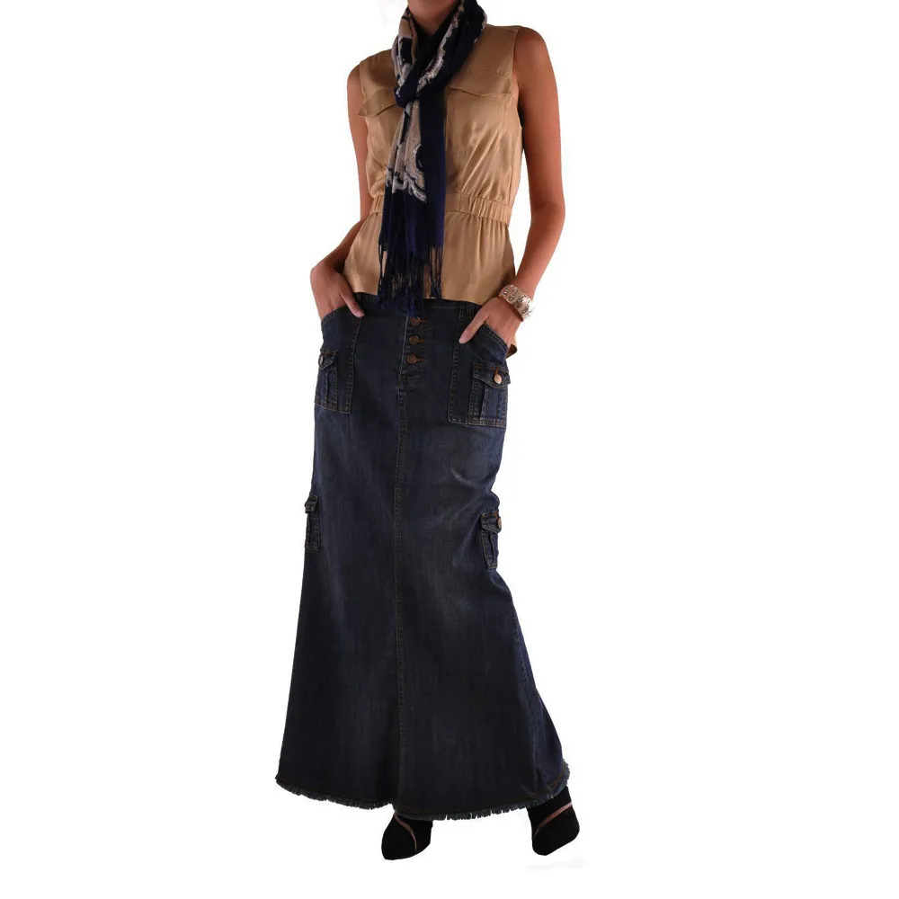 Solid color button denim half-body skirt with pockets fashion ladies denim Slim half-body skirt 2023 denim skirt for women
Solid color button denim half-body skirt with pockets fashion ladies denim Slim half-body skirt 2023 denim skirt for women