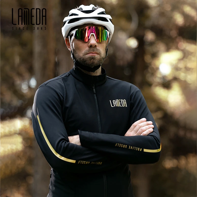 

LAMEDA Cycling Jacket Autumn Winter Windproof Men's Thermal Warm Long-Sleeved MTB Road Bike Clothes Jersey Bicycle Equipment