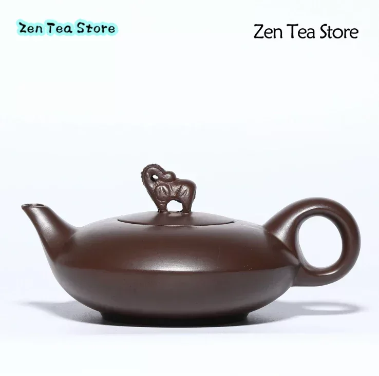 

Прямые продажи 200 мл Yixing сырая руда фиолетовая грязевая чайники Zisha слон здоровье красивый чайник шарик фильтр для отверстий чайный набор подарок