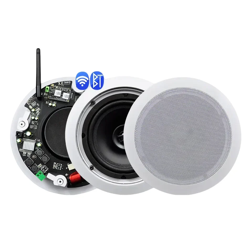 One Primary Speaker Plus Three Secondary Speakers Digital Class-D WiFi Wall Mount Smart Audio Music Player Ceiling Speakers
One Primary Speaker Plus Three Secondary Speakers Digital Class-D WiFi Wall Mount Smart Audio Music Player Ceiling Speakers