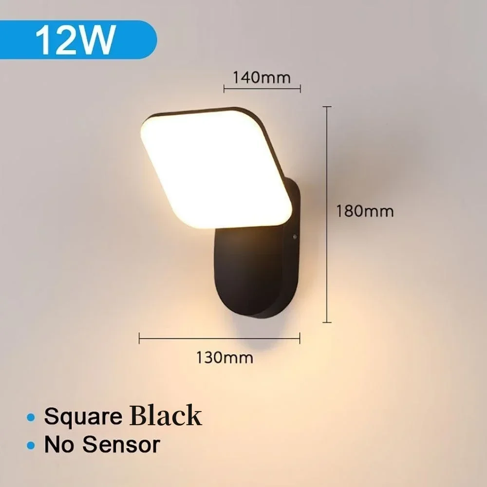 PIR Motion Sensor LED Outdoor Wall Lamp 12W IP65 Waterproof Aluminum Garden Porch Light Corridor Entrance Sconce Indoor Fixture
PIR Motion Sensor LED Outdoor Wall Lamp 12W IP65 Waterproof Aluminum Garden Porch Light Corridor Entrance Sconce Indoor Fixture