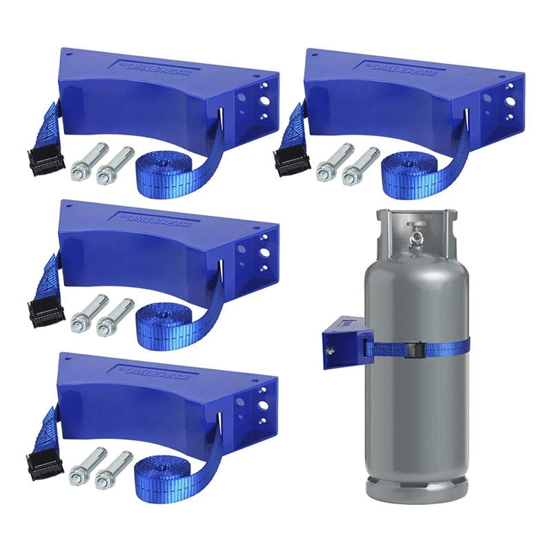 

4 Piece Propane Tank Holder Cylinder Holder Propane Tank Holder 4-12 Inches, For Mounting Various Cylinders B