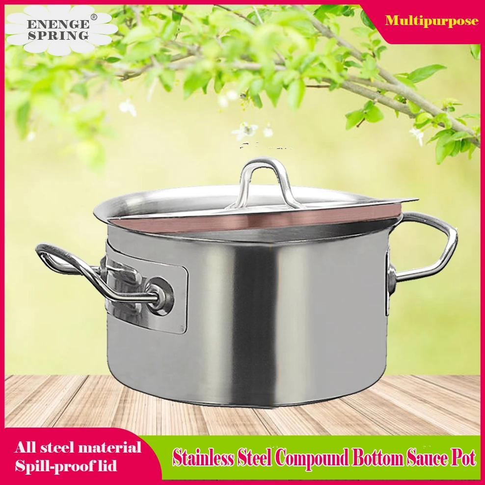 2.7/3.7L Stainless Steel Multipurpose Pot Double Ear Compound Bottom Sauce Pot Stew Pan Baking Milk Pot Home Kitchen Cooking Pot
2.7/3.7L Stainless Steel Multipurpose Pot Double Ear Compound Bottom Sauce Pot Stew Pan Baking Milk Pot Home Kitchen Cooking Pot