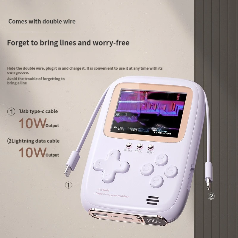 Retro Portable Mini Video Games Player Games Built-in 500 games 10000 mAh Power Bank For iPone14 Samsung Xiaomi
Retro Portable Mini Video Games Player Games Built-in 500 games 10000 mAh Power Bank For iPone14 Samsung Xiaomi