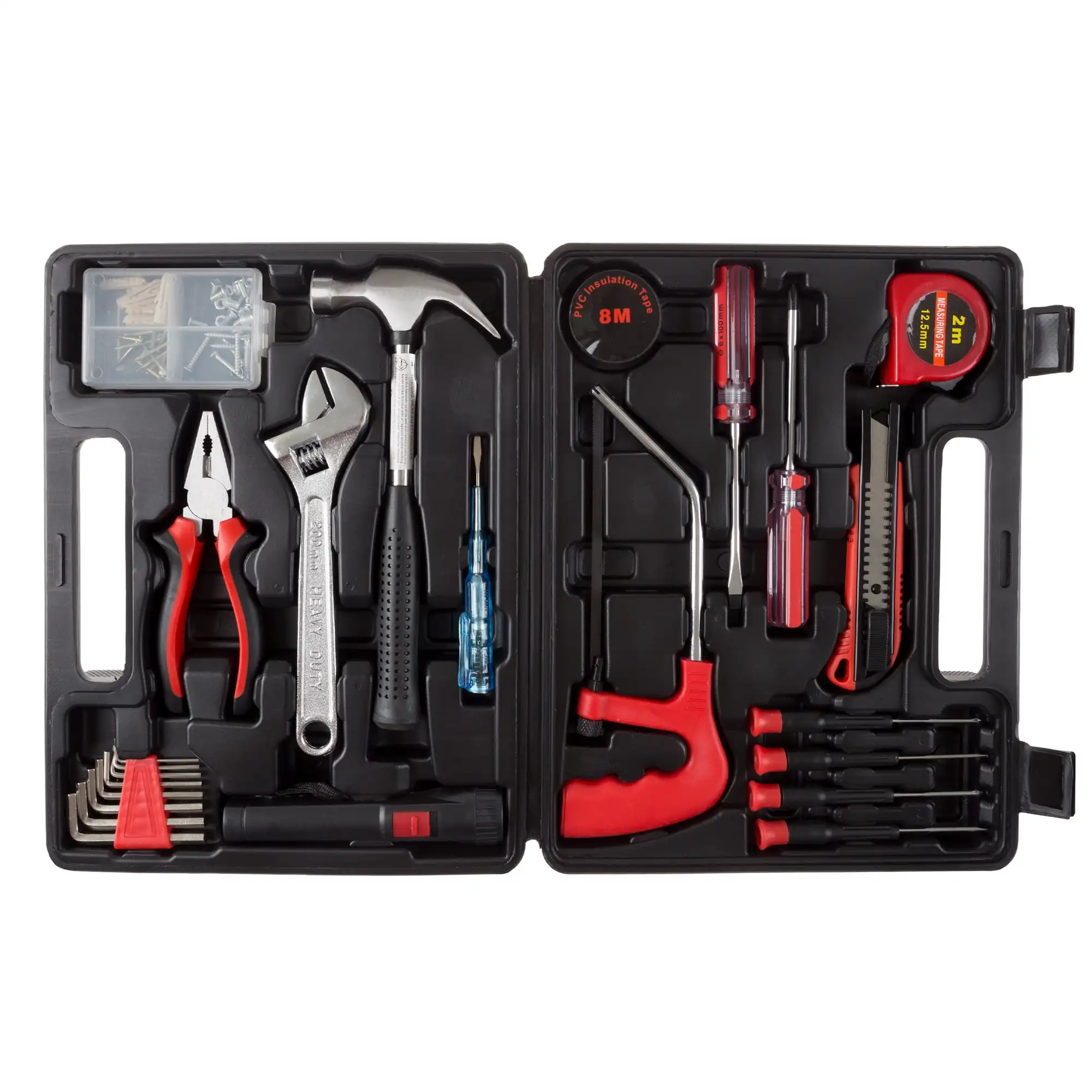 

Household Hand Tools 65 Piece Tool Set by Stalwart Set Includes  Hammer Adjustable Wrench Screwdriver Set and Pliers