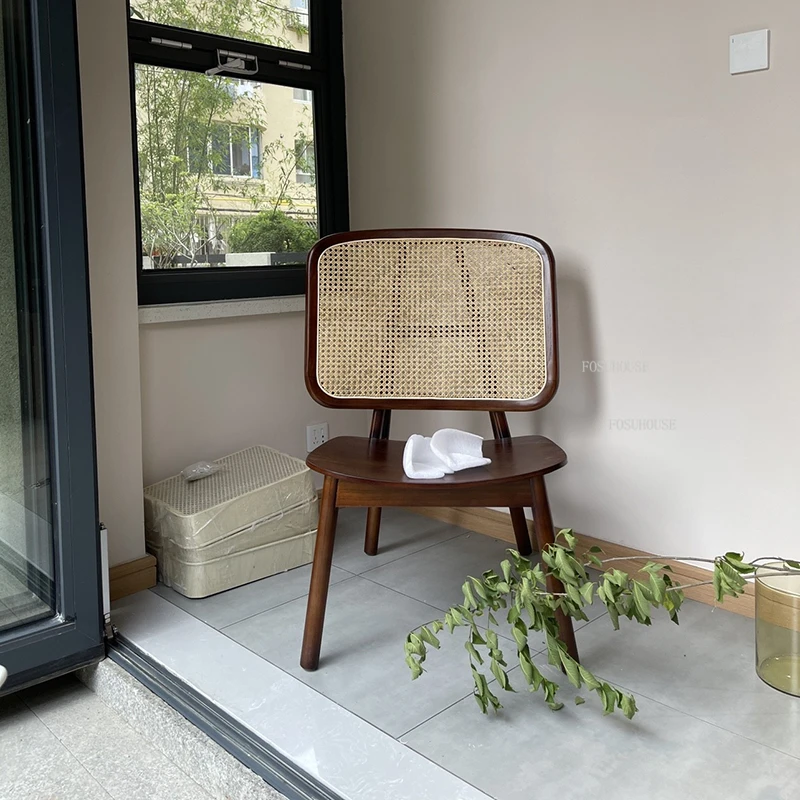 Nordic Rattan Living Room Chairs Retro Balcony Back Single Sofa Chair Living Room Solid Wood Lazy Leisure Sofa Home Furniture
Nordic Rattan Living Room Chairs Retro Balcony Back Single Sofa Chair Living Room Solid Wood Lazy Leisure Sofa Home Furniture